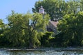 Vermont Lighthouse Made of Stone Surrounded by Trees Royalty Free Stock Photo